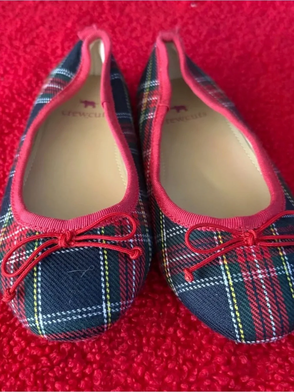 Tartan ballet flats - girls size 10. J Crew- Crewcuts. Holiday, special occasion